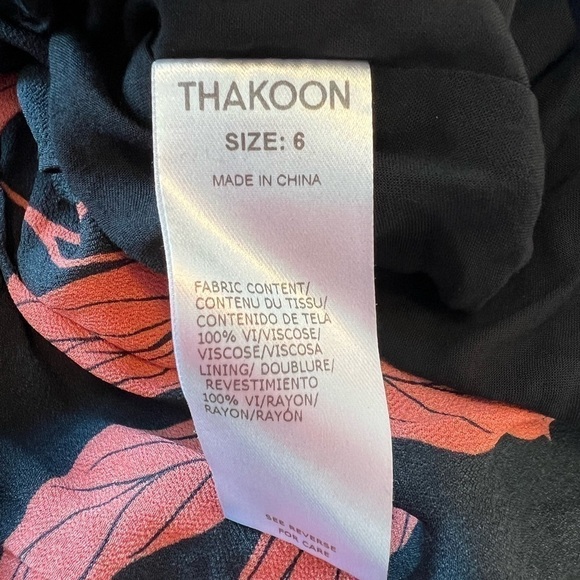 Thakoon Floral Ruffle Silk Blend Romper Black Womens Size 6 - Picture 16 of 16
